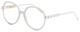 Profile View of Elton John DODGERS 1975 Designer Progressive Lens Prescription Rx Eyeglasses in White Unisex Round Full Rim Acetate 59 mm