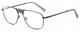 Profile View of Elton John CONCORDE Designer Bi-Focal Prescription Rx Eyeglasses in Matte Gunmetal Black Unisex Pilot Full Rim Metal 56 mm