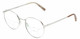 Profile View of Elton John CHOPIN Designer Progressive Lens Prescription Rx Eyeglasses in Platinum Silver Brown Grey Unisex Round Full Rim Metal 50 mm