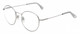 Profile View of American Optical AO-1002 Designer Bi-Focal Prescription Rx Eyeglasses in Matte Silver Clear Unisex Round Full Rim Metal 51 mm