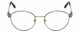 Front View of Chopard VCHC52S-0594 Designer Single Vision Prescription Rx Eyeglasses in Shiny 23KT Gold Plated/Tortoise Havana Brown/Heart Gemstone Accent Ladies Round Full Rim Metal 51 mm