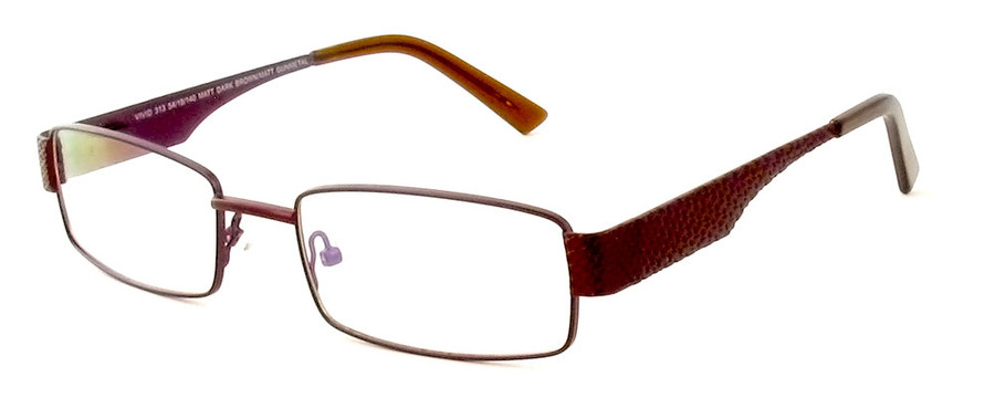 Calabria Vivid 313 Designer Reading Glasses in Dark Brown