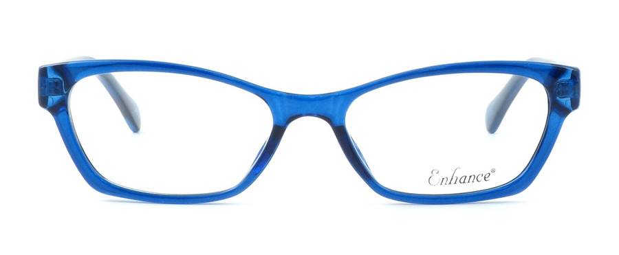 Enhance Optical Authentic Designer Reading Glasses EN3903-49 mm in Crystal Blue