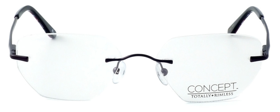 Totally Rimless Designer Reading Glasses TR161-PPL in Purple