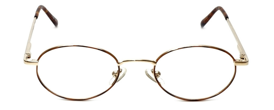 Calabria MetalFlex Designer Reading Glasses Model M Gold-Demi-Amber 46mm X-SMALL