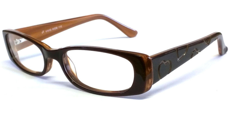 Calabria Viv Kids 110 Designer Eyeglasses in Brown :: Custom Left & Right Lens