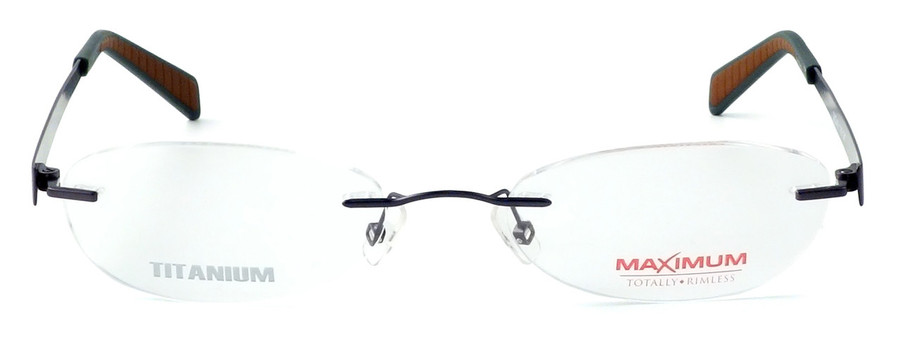 Totally Rimless Designer Eyeglasses TR163-CBT in Gunmetal :: Custom Left & Right Lens