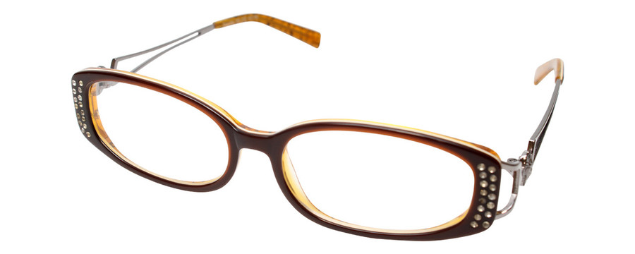 Calabria Designer Eyeglasses Dazzle VII Brown :: Progressive