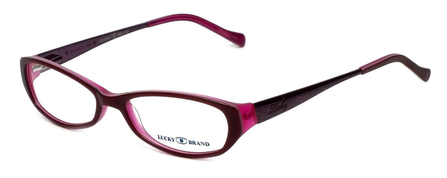 Lucky Brand Designer Eyeglasses Beach Trip in Burgundy 49mm :: Rx Single Vision