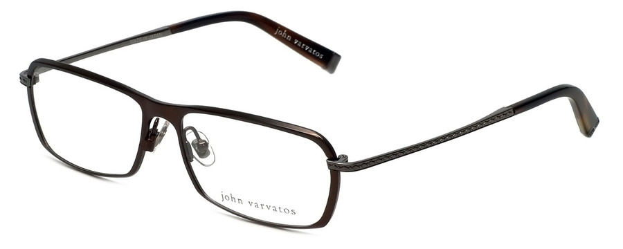 John Varvatos Designer Eyeglasses V136 in Brown 55mm :: Custom Left & Right Lens