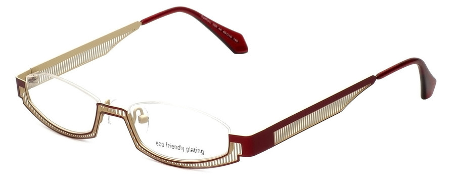 Eyefunc Designer Eyeglasses 288-44 in Red & Tan 49mm :: Custom Left & Right Lens