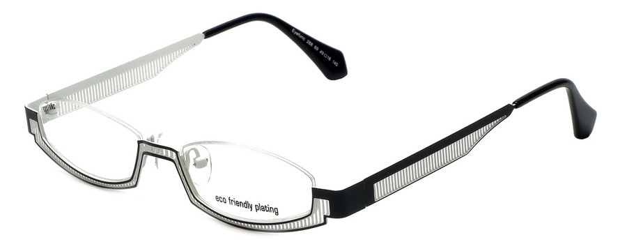 Eyefunc Designer Eyeglasses 288-69 in Black & White 49mm :: Custom Left & Right Lens