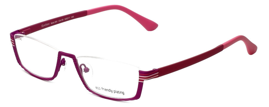 Eyefunc Designer Eyeglasses 591-65 in Purple & Pink 52mm :: Custom Left & Right Lens
