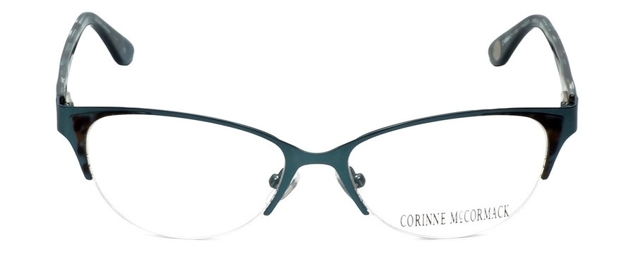 Corinne McCormack Designer Reading Glasses Gramercy Teal Blue Green Marble 52mm