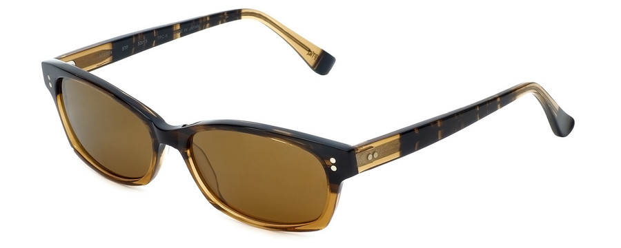 Reptile JAPAN Designer Polarized Sunglasses Lacerta Striped-Blonde/Gold Mirror