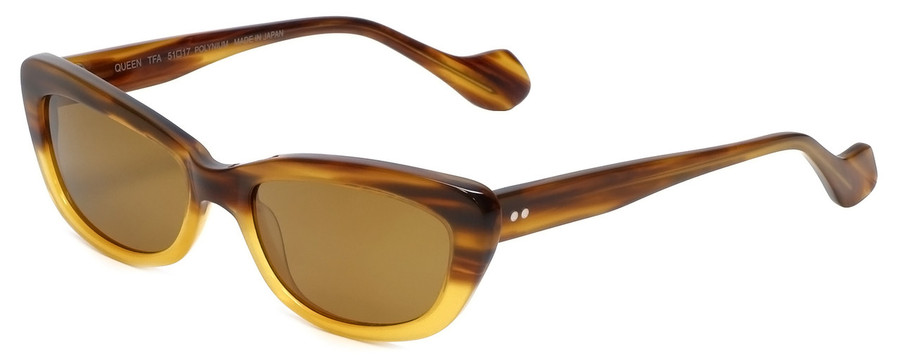 Reptile JAPAN Designer Polarized Sunglasses Queen Tortoise-Fade/Gold Mirror Lens