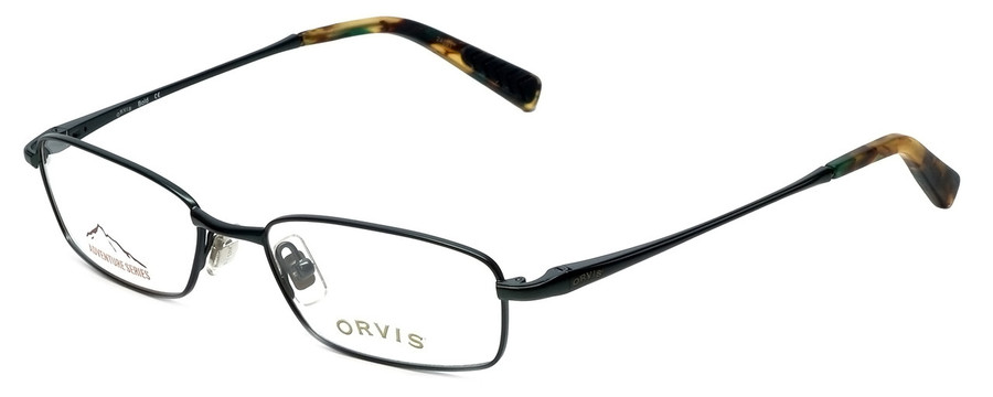 Orvis Authentic Designer Reading Glasses Bold Dark-Green Tortoise Gold Tip 51mm