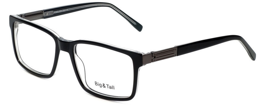 Big&Tall by Vivid Designer Reading Glasses 14 Black Layer Crystal 58 mm X-Large