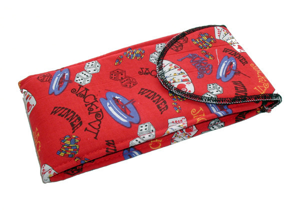 VIP Large Casino Styled Soft Eyeglass Case Large Enough for Two Frames 4166