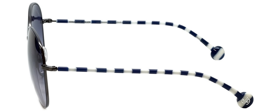 Jonathan Adler Designer Sunglasses Newport in Navy White Stripe Purple Authentic