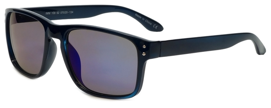 Isaac Mizrahi Designer Sunglasses IMM108-92 in Navy with Blue Mirror Lens