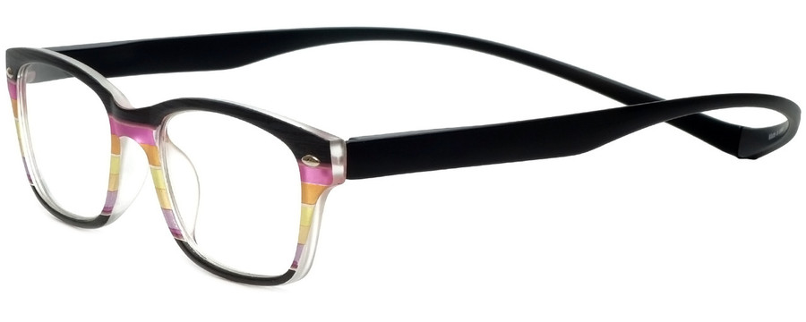 Magz Designer Eyeglasses Greenwich in Multi Black 50mm :: Custom Left & Right Lens