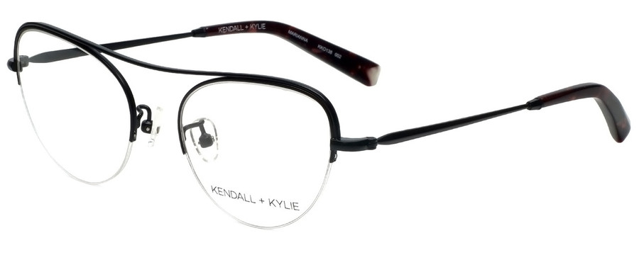 Kendall + Kylie Designer Reading Glasses Marianna KKO138-002 in Black 51mm