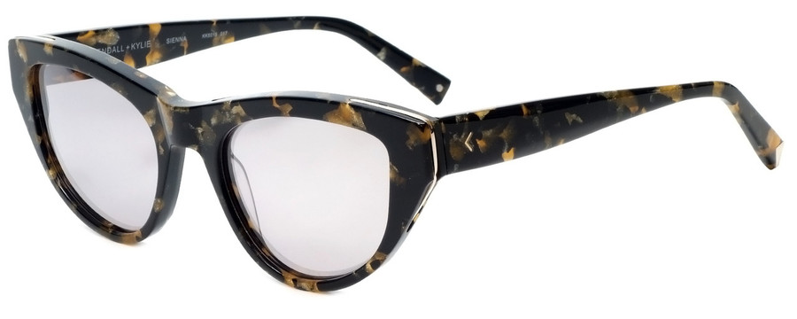 Kendall+Kylie Jenner Designer Sunglasses Sienna KK5015-017 Black Mother Pearl 52