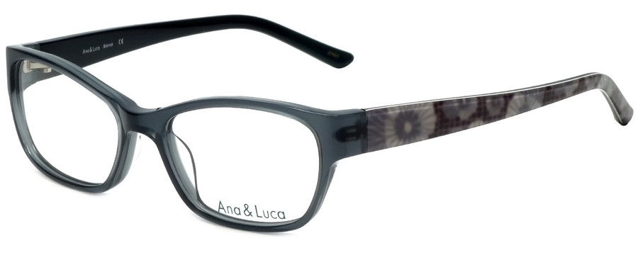 Ana & Luca Designer Eyeglasses Bianca in Grey 52mm :: Custom Left & Right Lens
