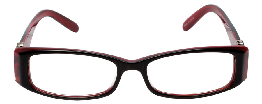Calabria 840 Dazzles Crystals Eyeglasses in Red w/ Blue Light Filter + A/R Lense