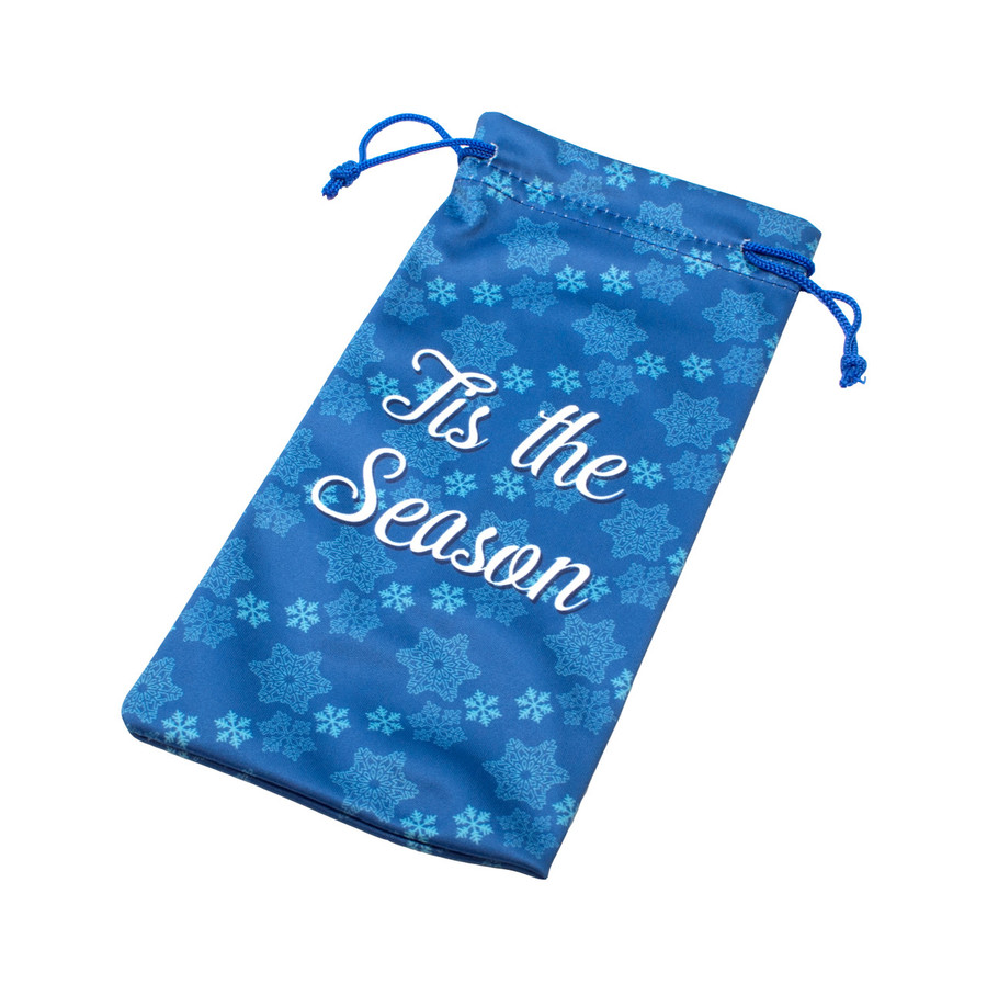 Calabria Christmas Holiday Drawstring Microfiber Eyeglass/Sunglass Soft Cases