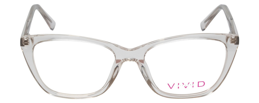 Vivid Designer Reading Eye Glasses 886 in Shiny Crystal Clear 53 mm CHOOSE POWER