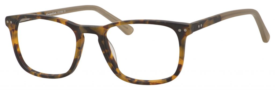Esquire Unisex EQ1556 Oval Eyeglasses in Antique Tortoise Marble 51 mm Custom Lens