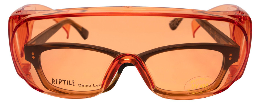 Calabria 1003 Anti Splash Safety Glasses Fitover w/ 100% UV PROTECTION IN ORANGE