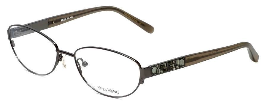 Vera Wang Designer Blue Light Block Reading Glasses V079 Gunmetal 53mm 20 Powers