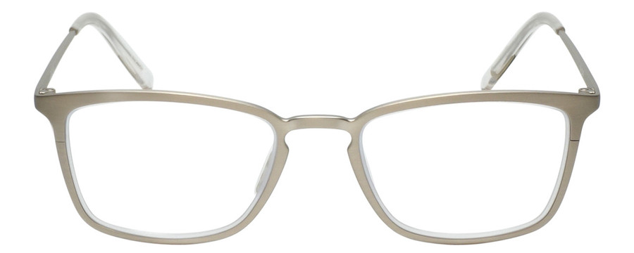 Front View of Eyebobs Jack Dandy Square Designer Reading Glasses Gun Metal Silver Crystal 51mm