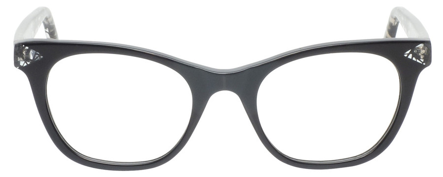Front View of Eyebobs Florence 2746-00 Ladies Cateye Designer Reading Glasses Black Crystal 47mm
