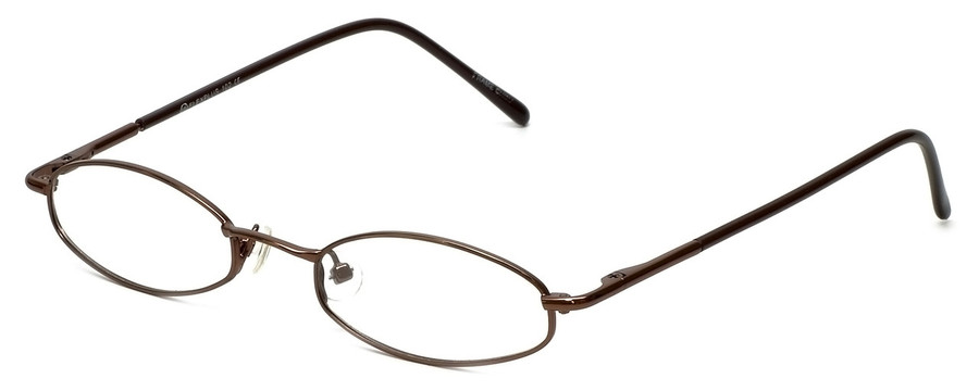 Profile View of FlexPlus Collection Designer Blue Light Block Glasses Model 102 Shiny-Brown 46mm