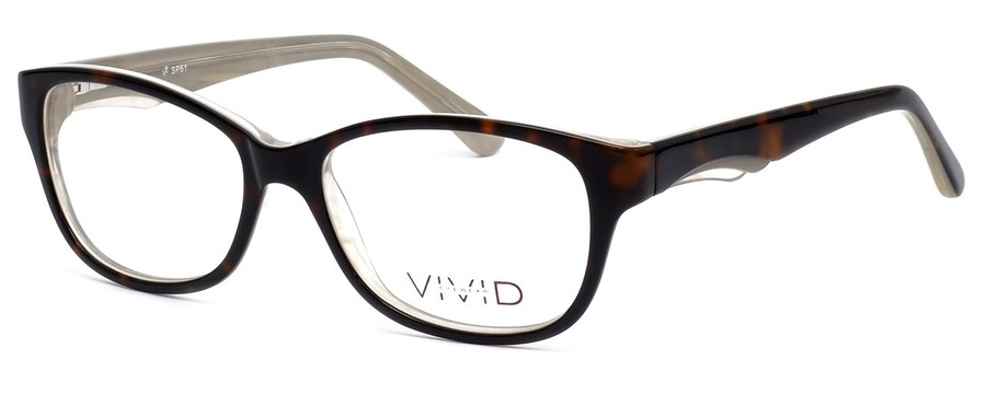 Profile View of Calabria Splash SP61 Designer Progressive Lens Blue Light Glasses in Demi-Brown