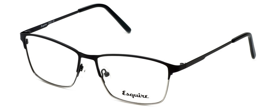Profile View of Esquire Designer Progressive Lens Blue Light Glasses EQ1522 in Black 55mm Square