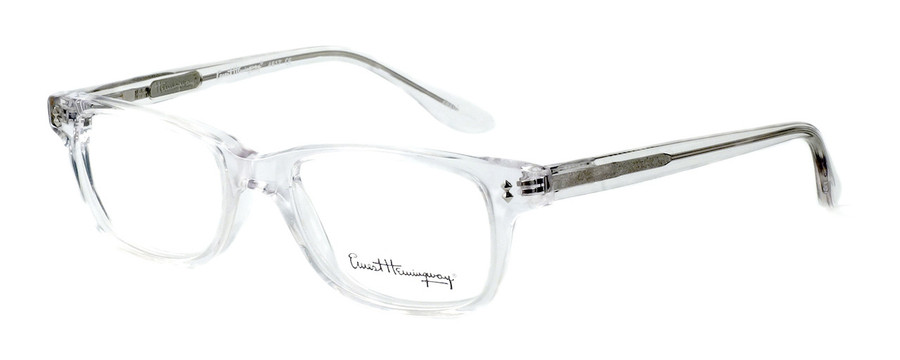 Profile View of Ernest Hemingway Designer Blue Light Glasses H4617 (Small Size) in Crystal 48mm