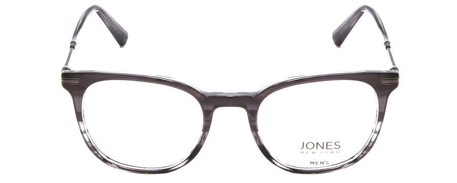 Front View of Jones New York J531 Unisex Oval Designer Reading Glasses Grey Marble Fade 51 mm