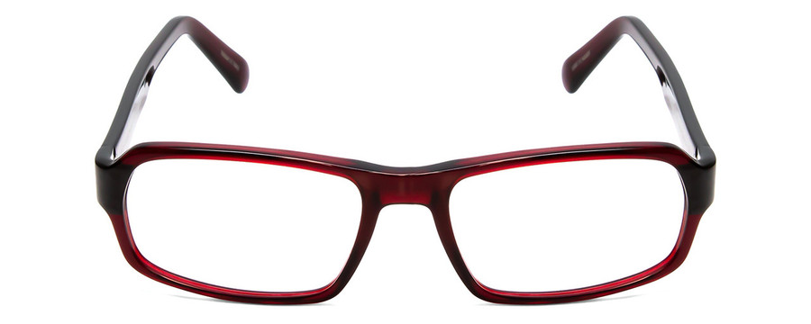 Front View of Porsche P8215-D Designer Reading Glasses Crystal Burgundy Red Carbon Fiber 55 mm