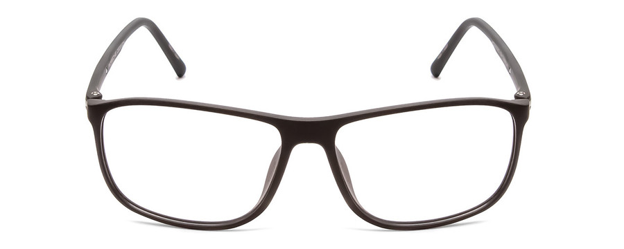 Front View of Porsche Design P8278-A Unisex Square Designer Reading Glasses in Matte Grey 56mm
