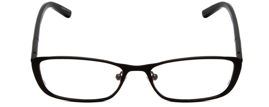 Front View of Jones New York J140 Unisex Full Rim Designer Reading Glasses in Satin Black 51mm
