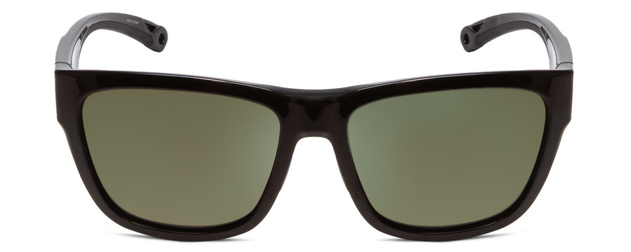 Front View of Smith Joya Ladies Square Sunglasses in Black/ChromaPop Polarized Gray Green 56mm