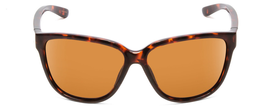 Front View of Smith Monterey Ladies Cateye Sunglasses in Tortoise Gold/CP Polarized Brown 58mm