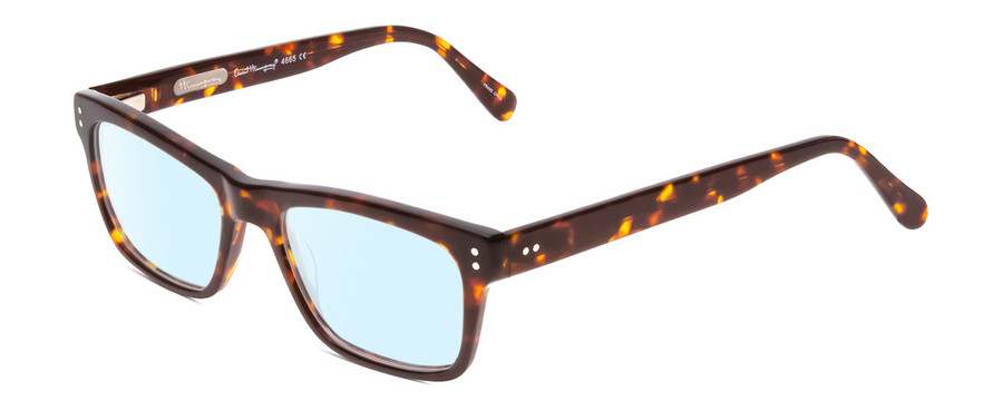 Profile View of Ernest Hemingway H4665 Designer Blue Light Blocking Eyeglasses in Shiny Tortoise Havana Brown Yellow Unisex Cateye Full Rim Acetate 53 mm