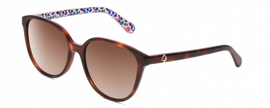 Profile View of Kate Spade VIENNE Womens Cat Eye Sunglasses in Tortoise Havana Floral/Brown 54mm