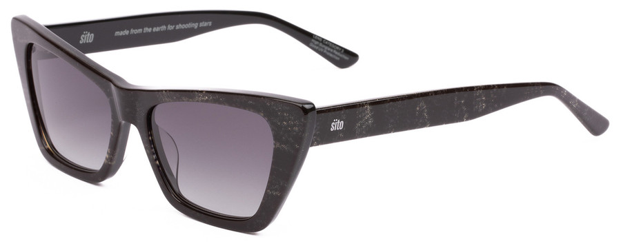 Profile View of SITO SHADES WONDERLAND Women Cat Eye Sunglasses Black Mamba/Shadow Gradient 54mm